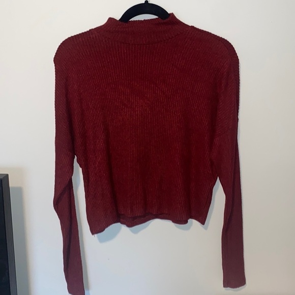 GARAGE Burgundy Turtleneck - Picture 1 of 3